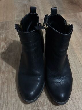 Franco Sarto Black Leather Ankle Booties